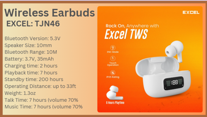 Wireless Earbuds TJN-46 - Image 3