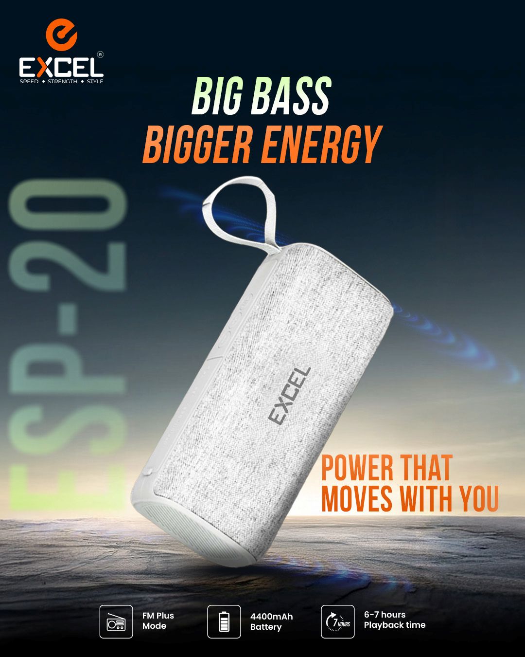 Excel ESP-20 20W 4400mAh Wireless Speaker - Image 7